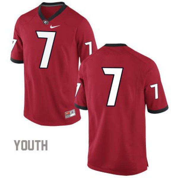 Youth Georgia Bulldogs Youth #7 (No Name) College Jersey - Red